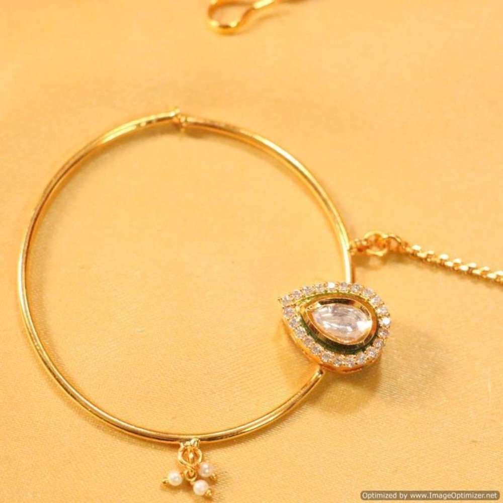 BRAND NEW Indian gold nosering with stones